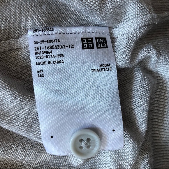 Uniqlo Spring Sheer Long Cardigan in Light Grey Size S - Picture 11 of 12